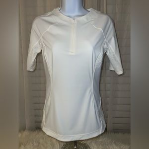 Athleta Work Out Athletic Top 1/4 Zip Pocket Size XS 41%Spandex